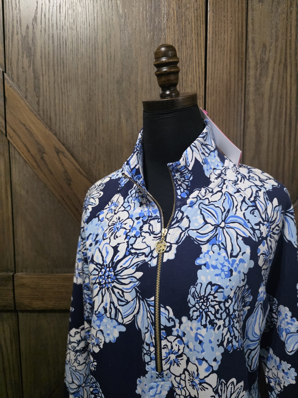 NWT Lilly Pulitzer Blue Floral Popover - Picture 2 of 4